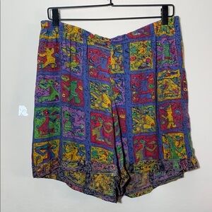 Vintage Dana Davidson Colorful Patterned Shorts Size XL